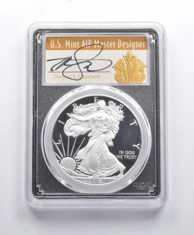 PR70DCAM 2019-W American Silver Eagle FDOI FUN Show Signed Cleveland PCGS a8836