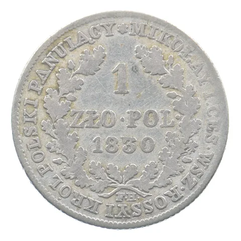 1830 Kingdom Of Poland Zloty *0009