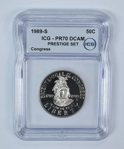 1989-S Congress Commemorative Half Dollar Prestige Set PR70 DCAM ICG