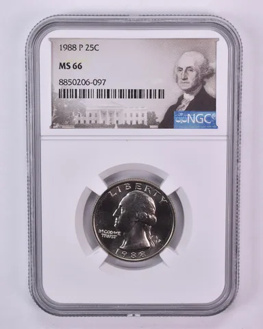 1988-P Washington Quarter MS66 NGC Special Label