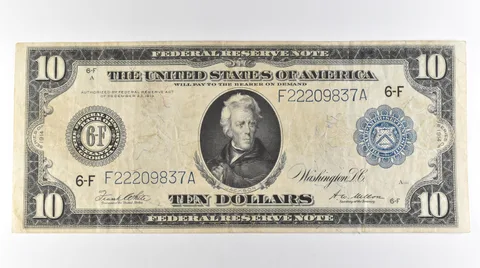 1914 $10 Atlanta GA FRN Large Note Blue Seal Fr#927 *3089