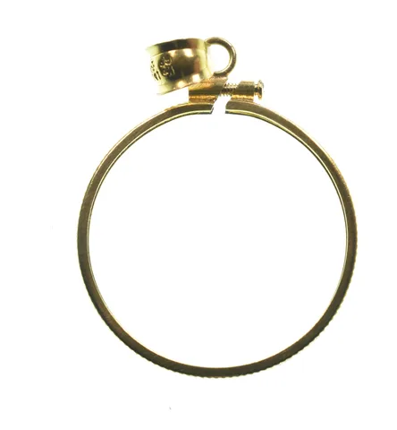 14K 24.3mm Gold Filled US Quarter Coin Bezel Pendant Frame Edge *1297