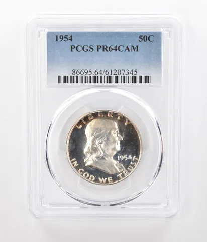 1954 Franklin Half Dollar PR64 CAM PCGS Peripheral Tone *1138