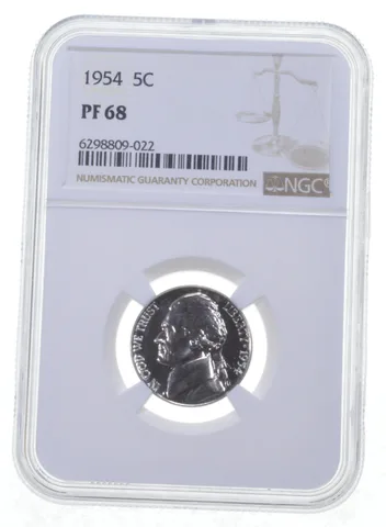 1954 Jefferson Nickel PF68 NGC PR Proof