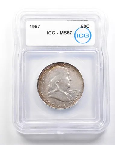 1957 Franklin Half Dollar MS67 ICG *7409