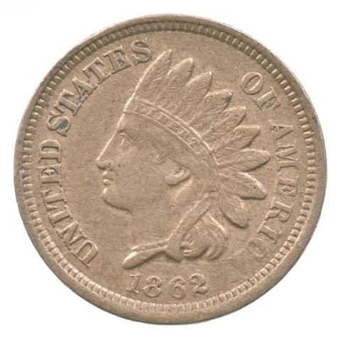 1862 Indian Head Cent a3738
