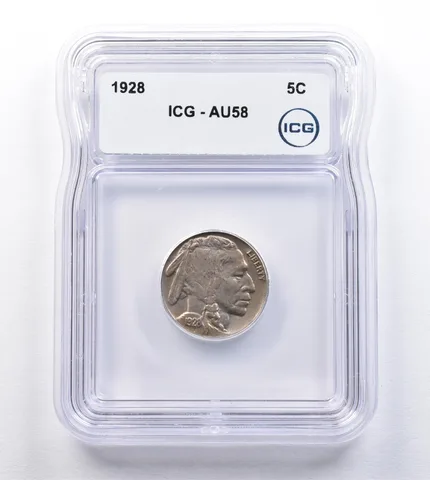 1928 Indian Head Buffalo Nickel AU58 ICG *2016