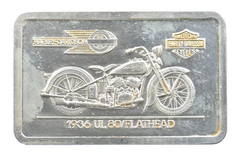 1.5 Oz Silver Bar Harley Davidson 1936 UL 80/Flathead *5346