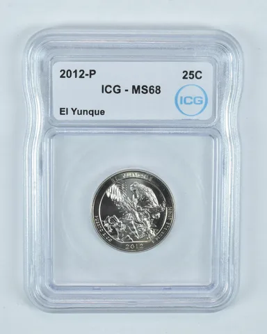 2012-P Washington Quarter ATB El Yunque MS68 ICG
