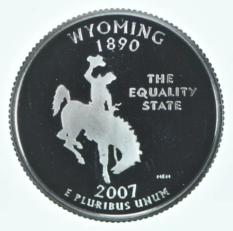 2007-S Washington State Quarter 90% Silver Proof Wyoming