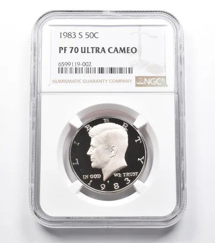 1983-S Kennedy Half Dollar PF70 UCAM NGC Brown Lbl