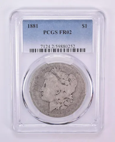 1881 Morgan Silver Dollar FR02 PCGS Blue Label Lowball
