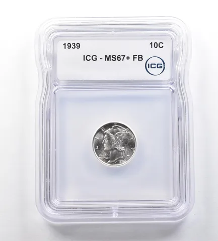 1939 Mercury Dime MS67+ FB ICG *1046