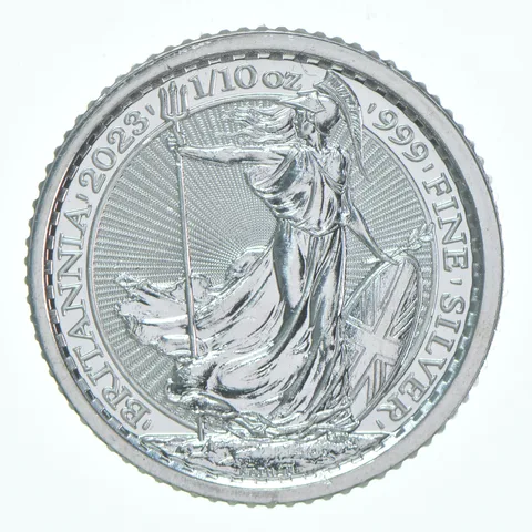 2023 Great Britain 20 Pence Silver Britannia 1/10 Oz Silver