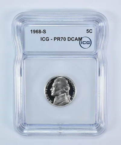 1968-S Jefferson Nickel PR70 DCAM ICG