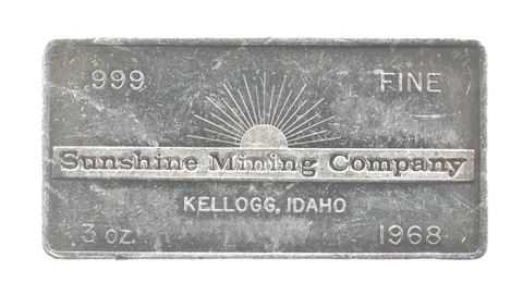 1968 3 Oz Silver Bar Sunshine Mining Company WH Foster INC *0691