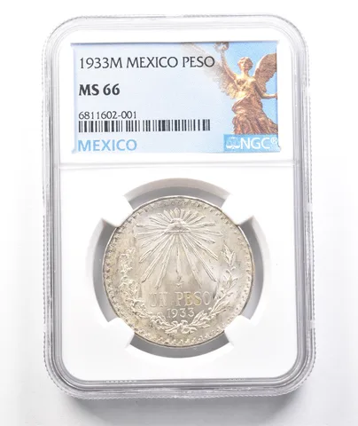 1933 M Mexico Peso MS66 NGC a3586