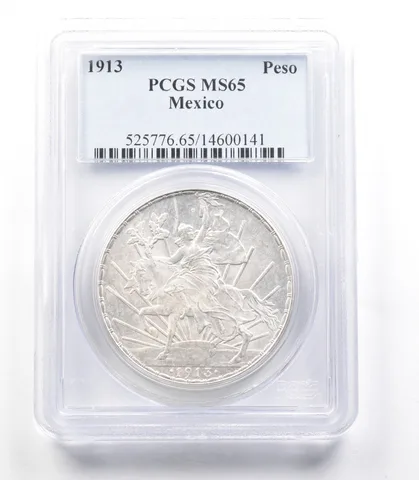 1913 Mexico Peso MS65 PCGS a3490
