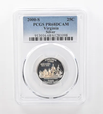 2000-S Washington State Quarter Virginia Silver PR68 DCAM PCGS Nice Tone *0965