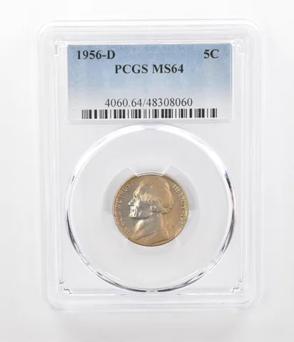 1956-D Jefferson Nickel MS64 PCGS Beautiful Tone *2394