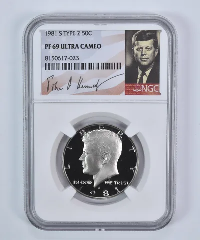 1981-S Kennedy Half Dollar Type 2 PF69 UCAM NGC Special Label