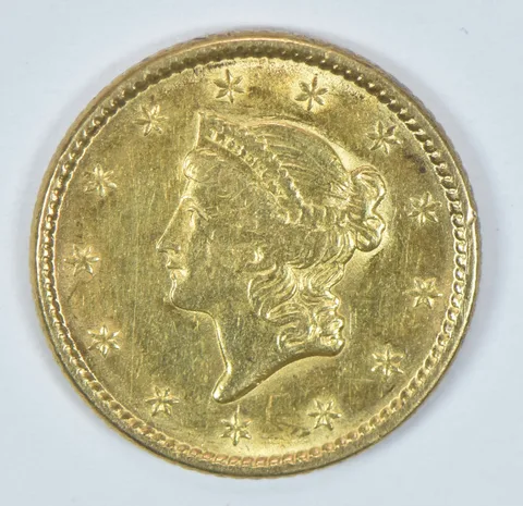 1850 $1 Liberty Head Gold Dollar a5799