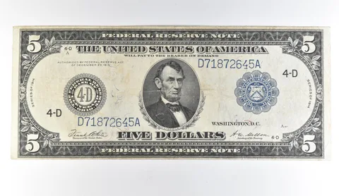 1914 $5 Cleveland OH FRN Large Note Blue Seal *1650