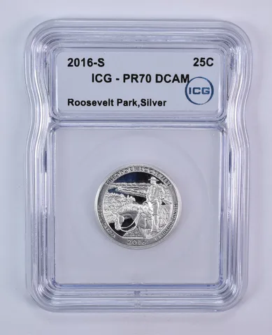 2016-S Washington Quarter ATB Roosevelt Park Silver PR70 DCAM ICG