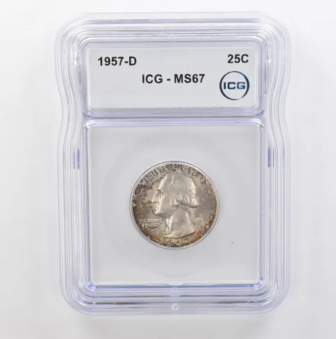 1957-D Washington Quarter MS67 ICG Beautiful Tone *5331