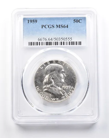 1959 Franklin Half Dollar Type 2 Reverse MS64 PCGS *4112