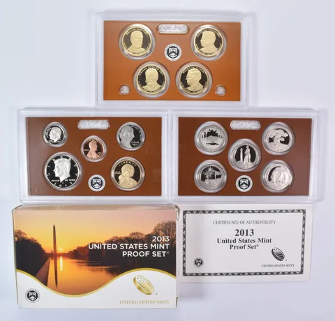 2013 Proof Set with Original Box & COA (14 coins)