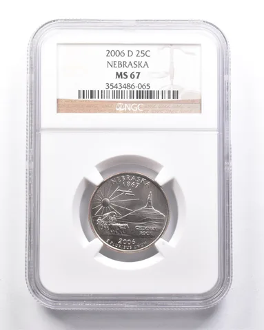 MS67 2006-D Washington State Quarter Nebraska NGC *6368