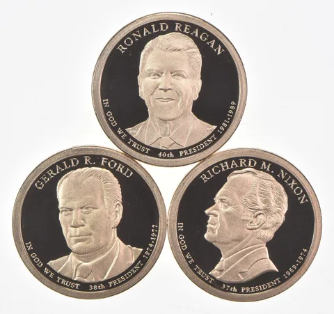 2016 Presidential Dollars From Proof Set NIXON Ford Reagan No Case