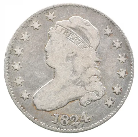 1824/2 Capped Bust Quarter *8196