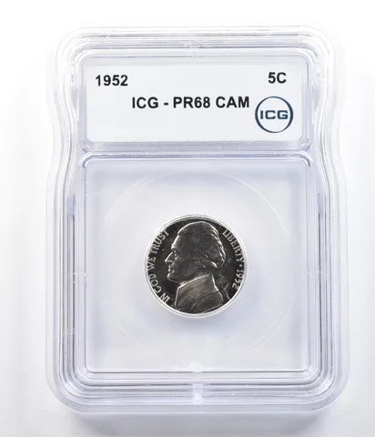 1952 Jefferson Nickel PR68 CAM ICG *6291