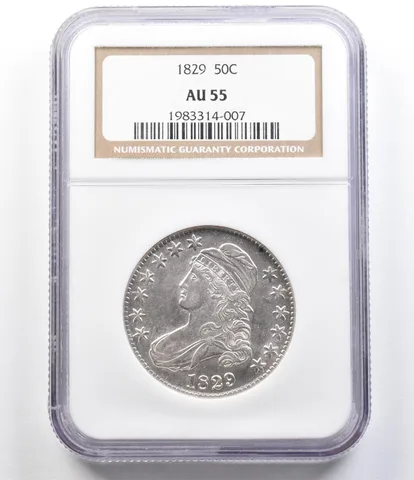 1829 Capped Bust Half Dollar AU55 NGC *4865
