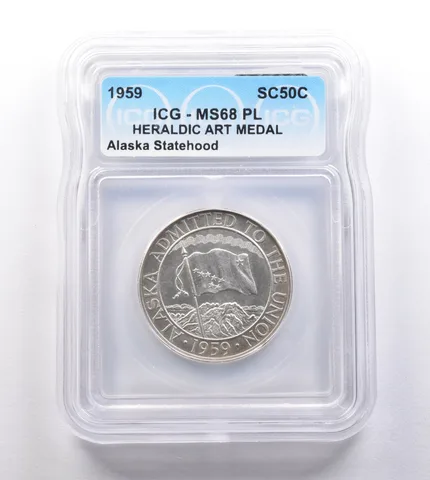 1959 So Called Half Dollar Alaska Statehood MS68 PL ICG