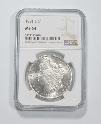 1881-S Morgan Silver Dollar San Francisco MS64 NGC