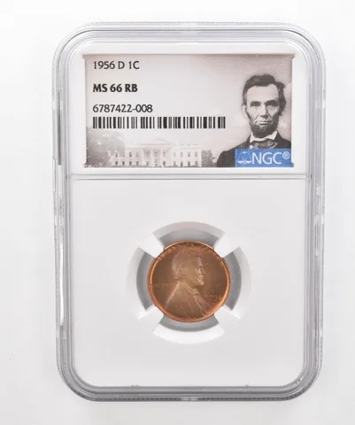 1956-D Lincoln Wheat Cent MS66 RB NGC Beautiful Tone *2933