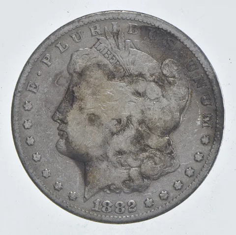 Early - 1882 Morgan Silver Dollar - 90% US Coin *912