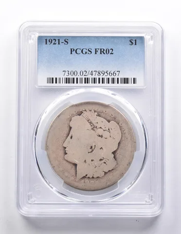 FR02 1921-S Morgan Silver Dollar PCGS Low Ball *7681