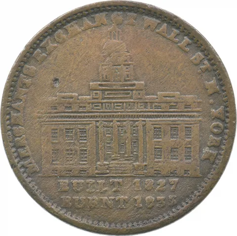 1836 Merchants Exchange Of Wall Street Not One Cent Token *9507