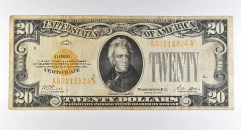 1928 $20 Gold Certificate Yellow Seal *8229