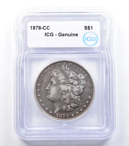 1878-CC Morgan Silver Dollar Genuine ICG *1784