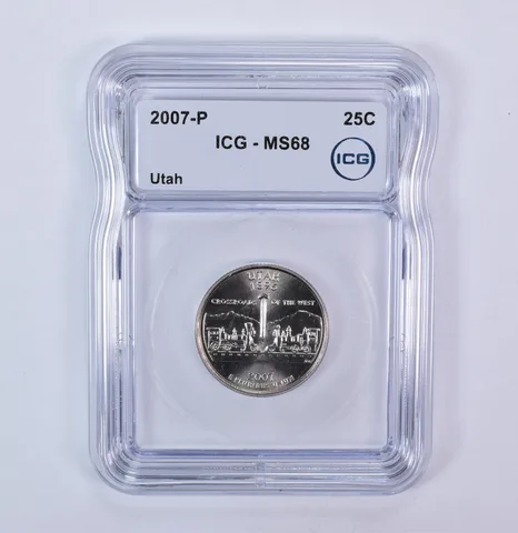 2007-P Washington State Quarter Utah MS68 ICG