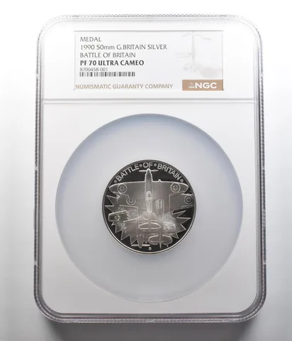 1990 Great Britain Silver Medal Battle Of Britain PF70 UCAM NGC *7402