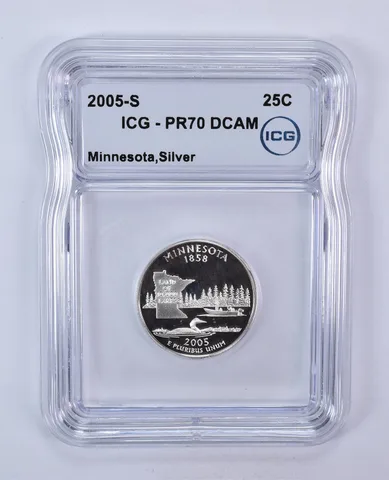 2005-S Washington State Quarter Silver Minnesota PR70 DCAM ICG