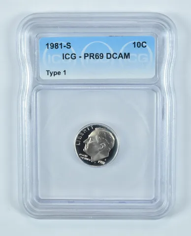 1981-S Roosevelt Dime Type 1 PR69 DCAM ICG