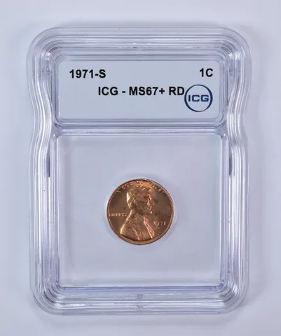1971-S Lincoln Memorial Cent MS67+ RD ICG
