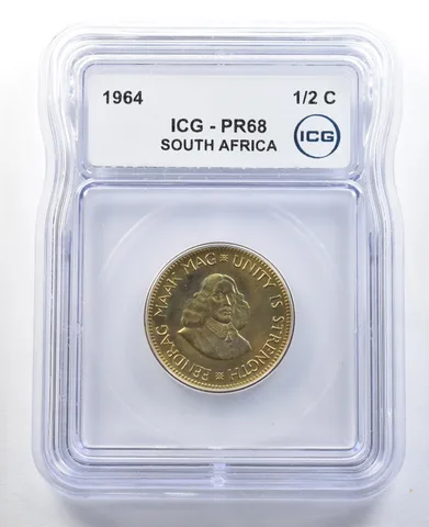 1964 South Africa 1/2 Cent PR68 ICG *3282